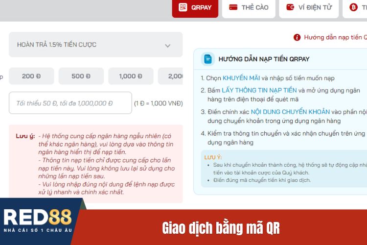 Giao dịch bằng mã QR