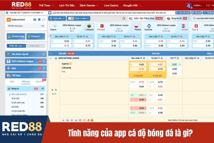 Tính năng của app cá độ bóng đá là gì?